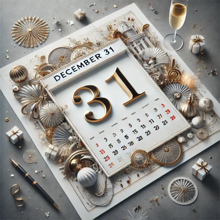 31 de diciembre, solo una página más del calendario